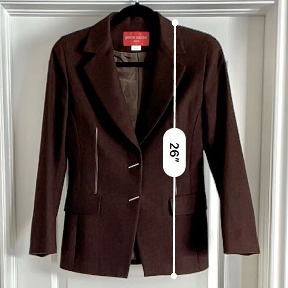Pierre Cardin 1970s Notched Lapels Single-Breasted Jacket Chocolate Sz 80A IT4 - Picture 4 of 13